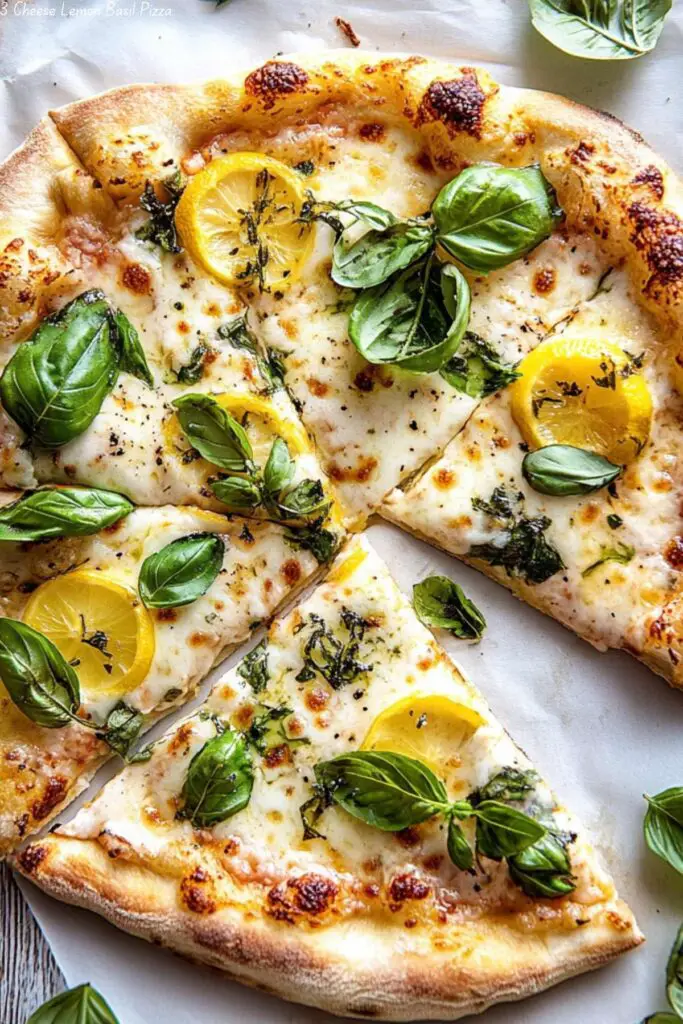 3 Cheese Lemon Basil Pizza