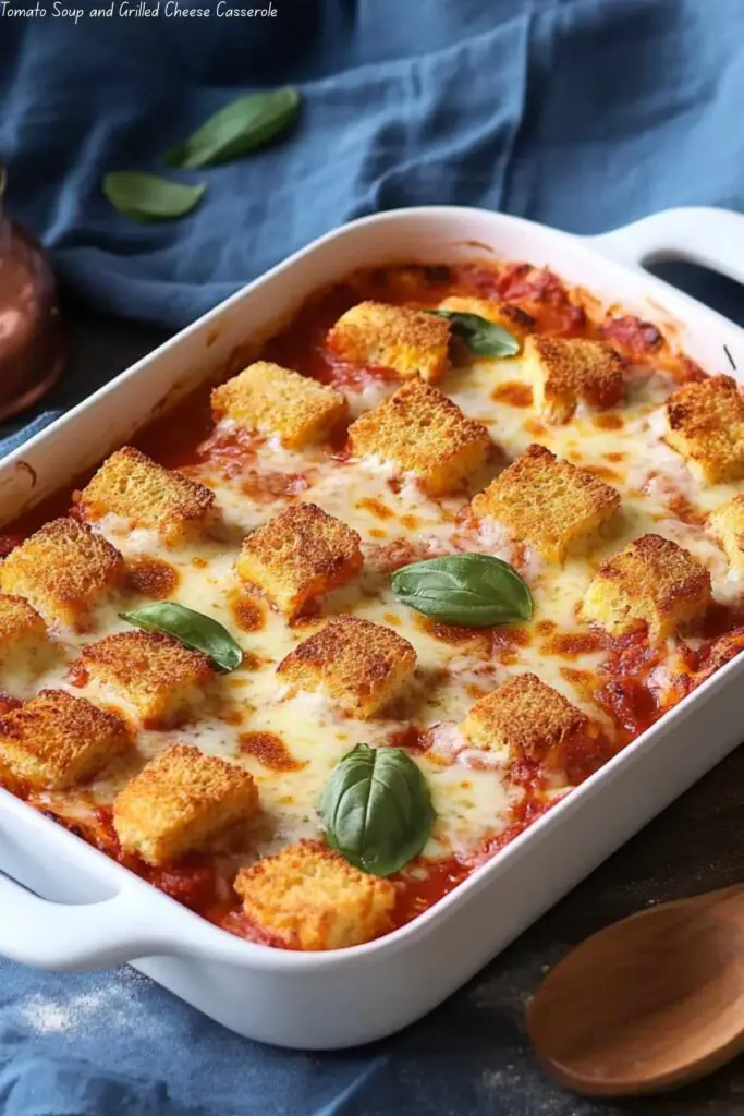 Tomato Soup and Grilled Cheese Casserole
