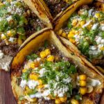 Street Corn Smash Burger Tacos