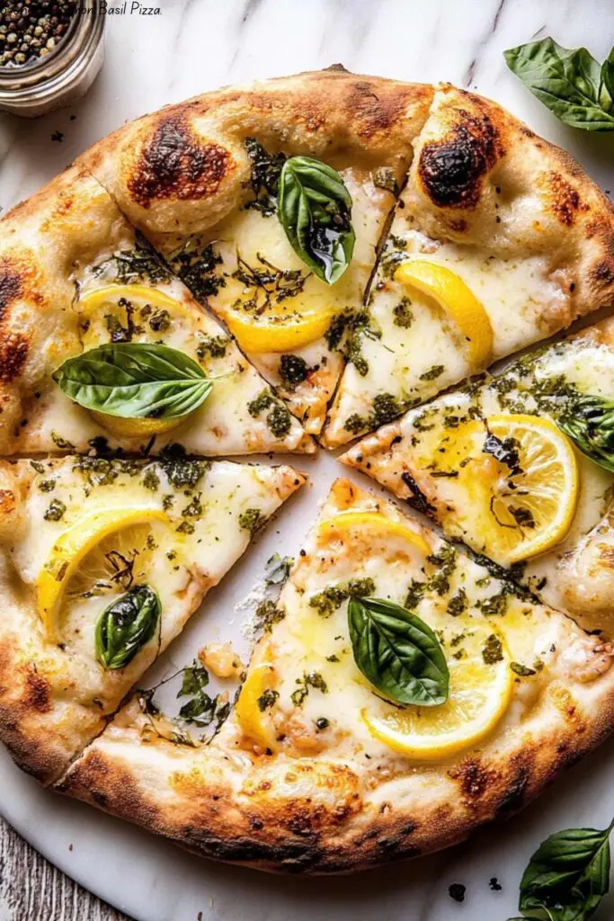 3 Cheese Lemon Basil Pizza