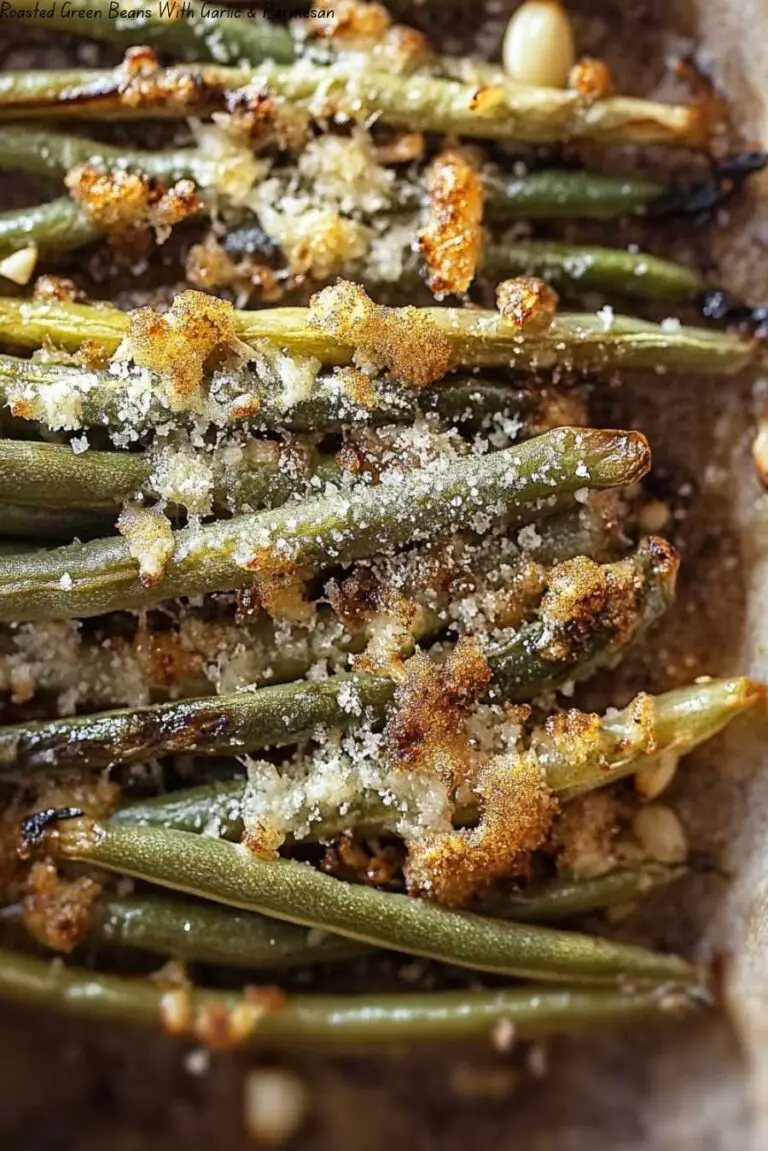 Roasted Green Beans With Garlic & Parmesan