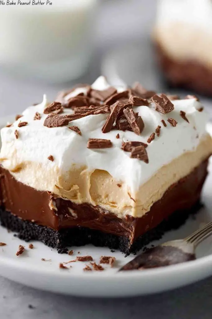 No Bake Peanut Butter Pie