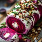 Roasted Beet & Goat Cheese Log