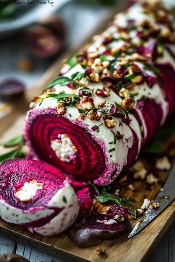Roasted Beet & Goat Cheese Log