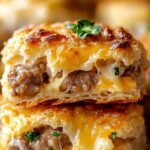 Sausage Cheese Butter Swim Biscuits