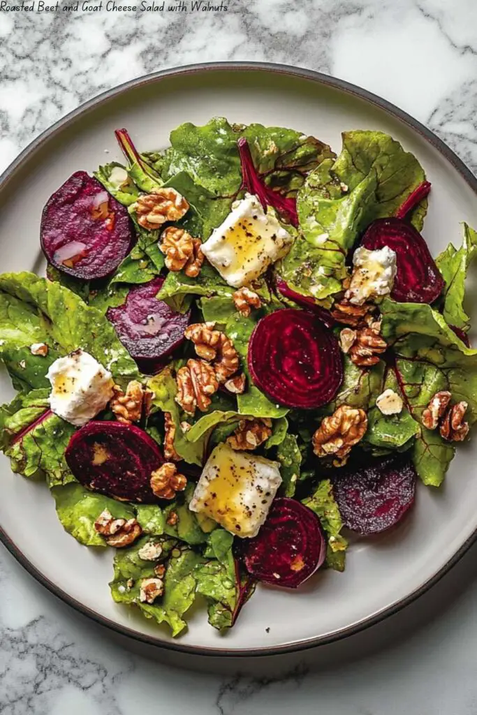 Roasted Beet and Goat Cheese Salad with Walnuts