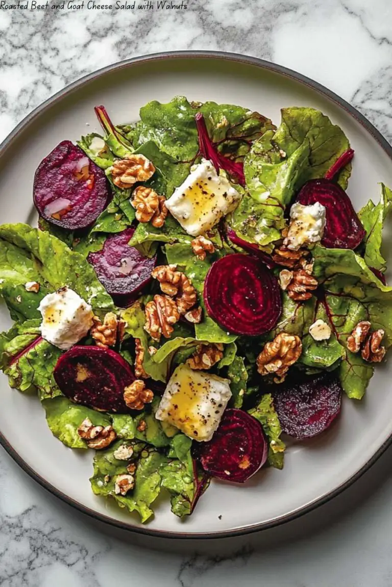 Roasted Beet and Goat Cheese Salad with Walnuts