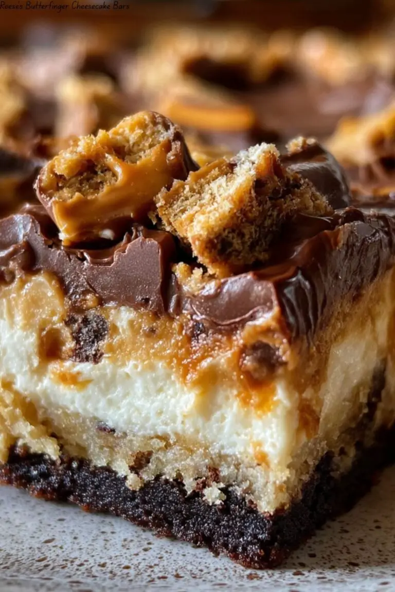 Reese’s Butterfinger Cheesecake Bars
