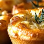 Golden Crust Garlic Rosemary Focaccia Muffins