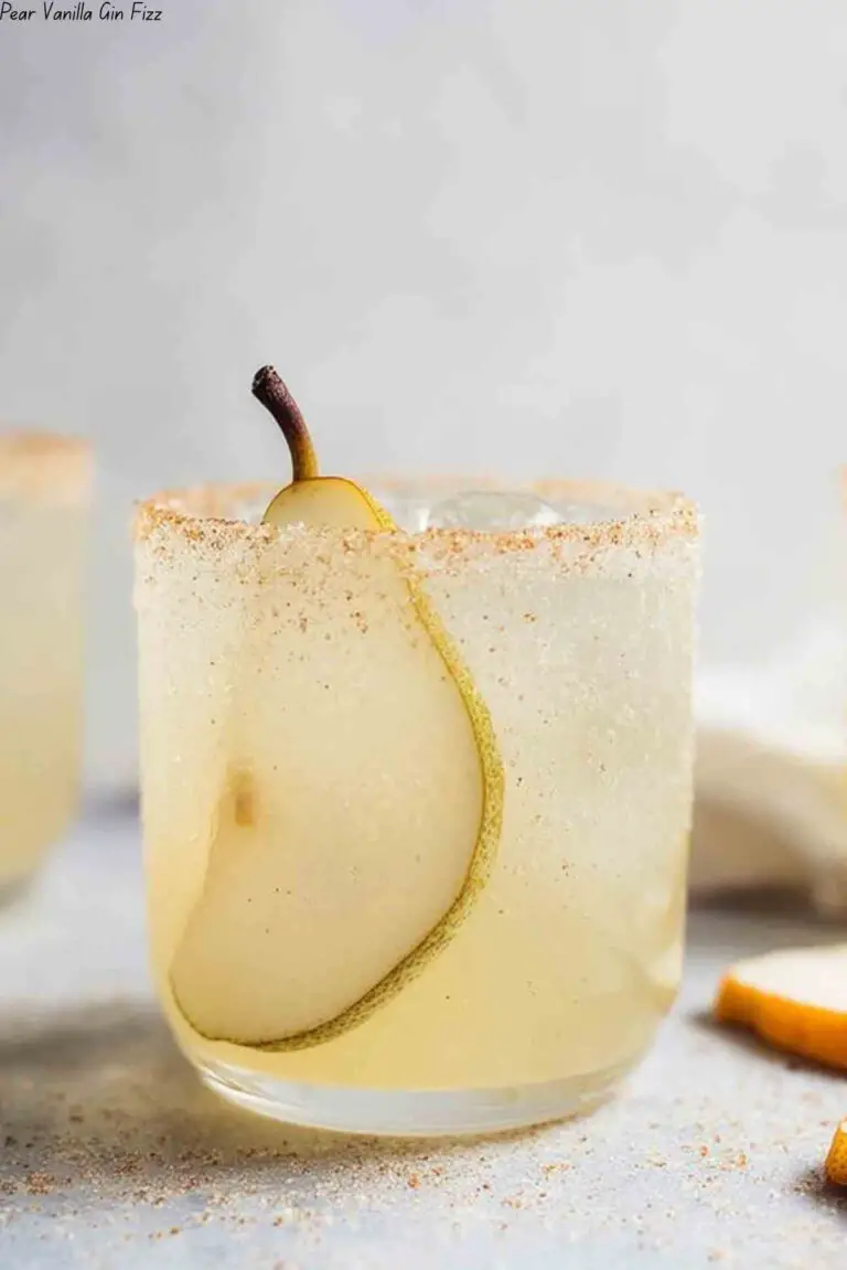 Pear Vanilla Gin Fizz