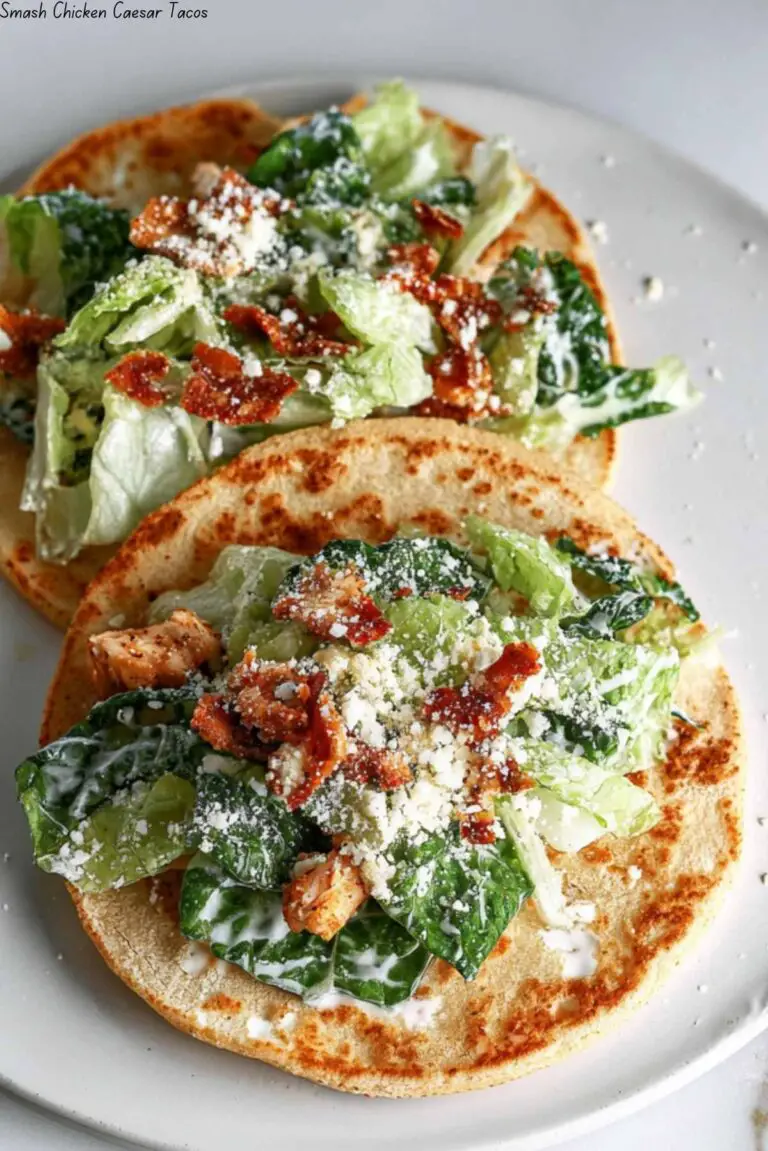 Smash Chicken Caesar Tacos