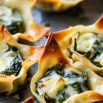 Baked Spinach Artichoke Wonton Cups