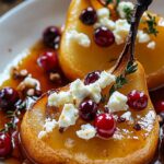 Baked Pears with Feta, Honey, and Cranberries Recipe