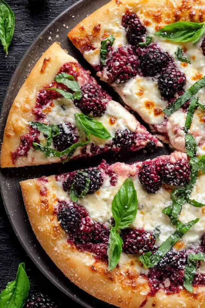 Blackberry Basil Ricotta Pizza