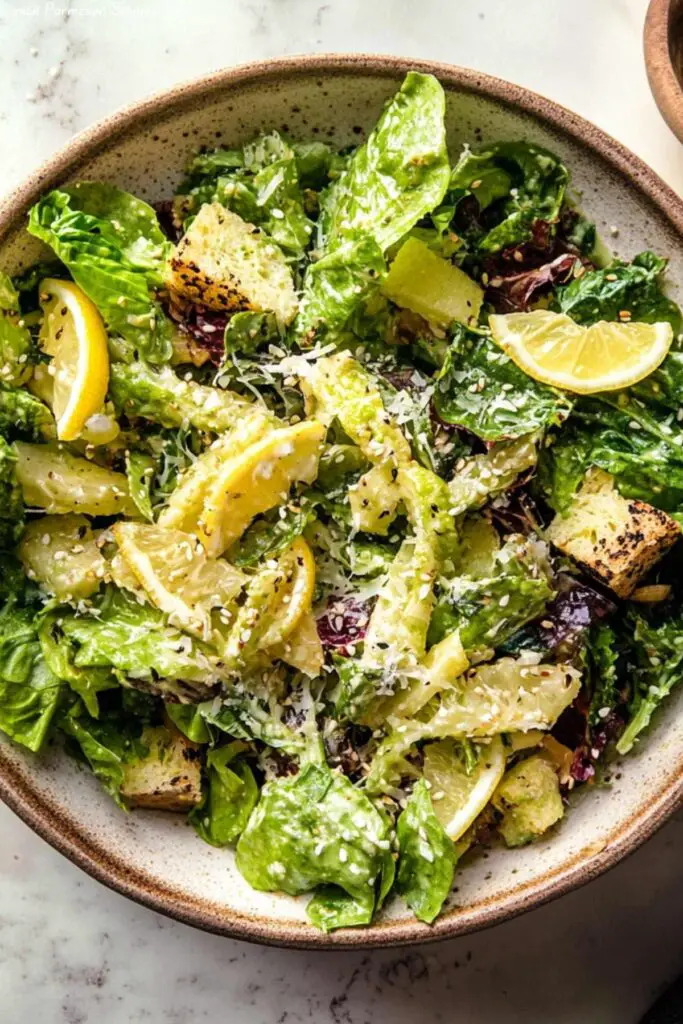 Lemon Parmesan Sesame Salad