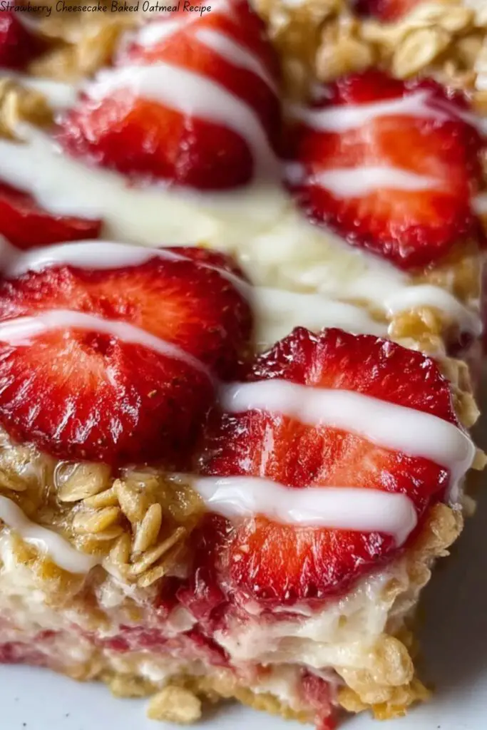 Strawberry Cheesecake Baked Oatmeal Recipe