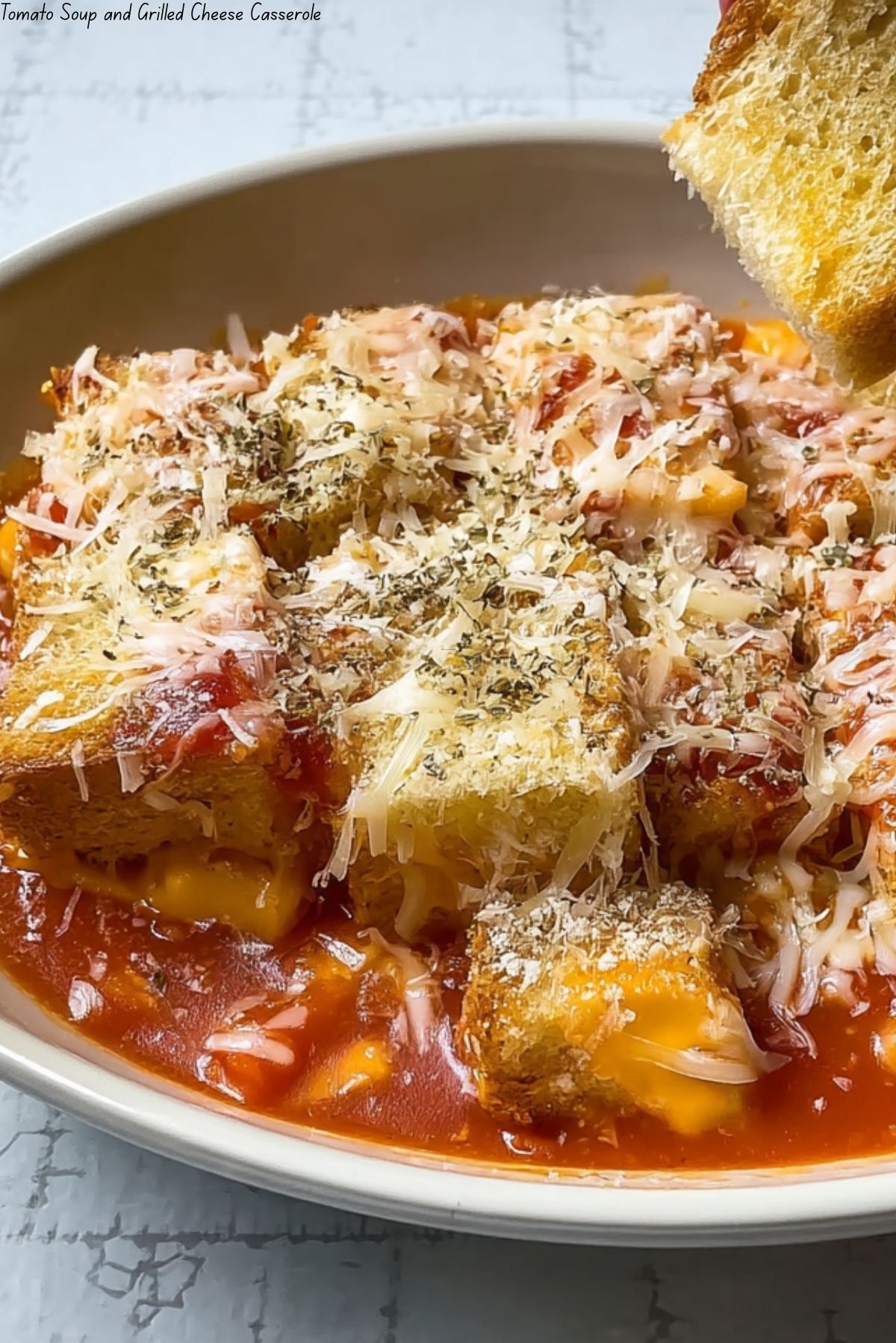 Tomato Soup and Grilled Cheese Casserole