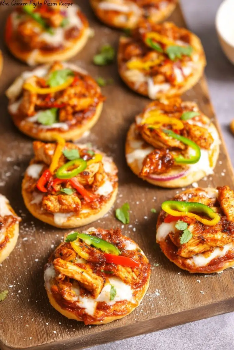Mini Chicken Fajita Pizzas Recipe