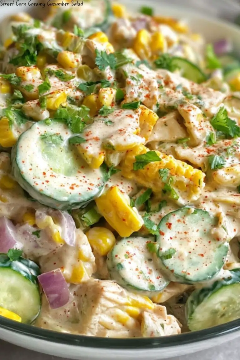 Street Corn Creamy Cucumber Salad