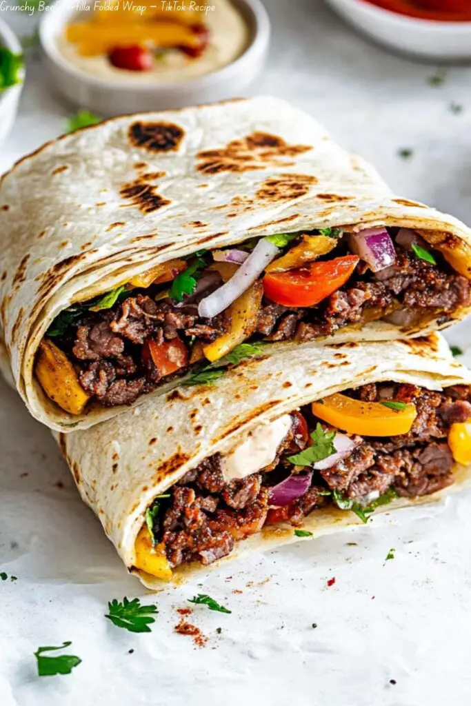 Crunchy Beef Tortilla Folded Wrap – TikTok Recipe
