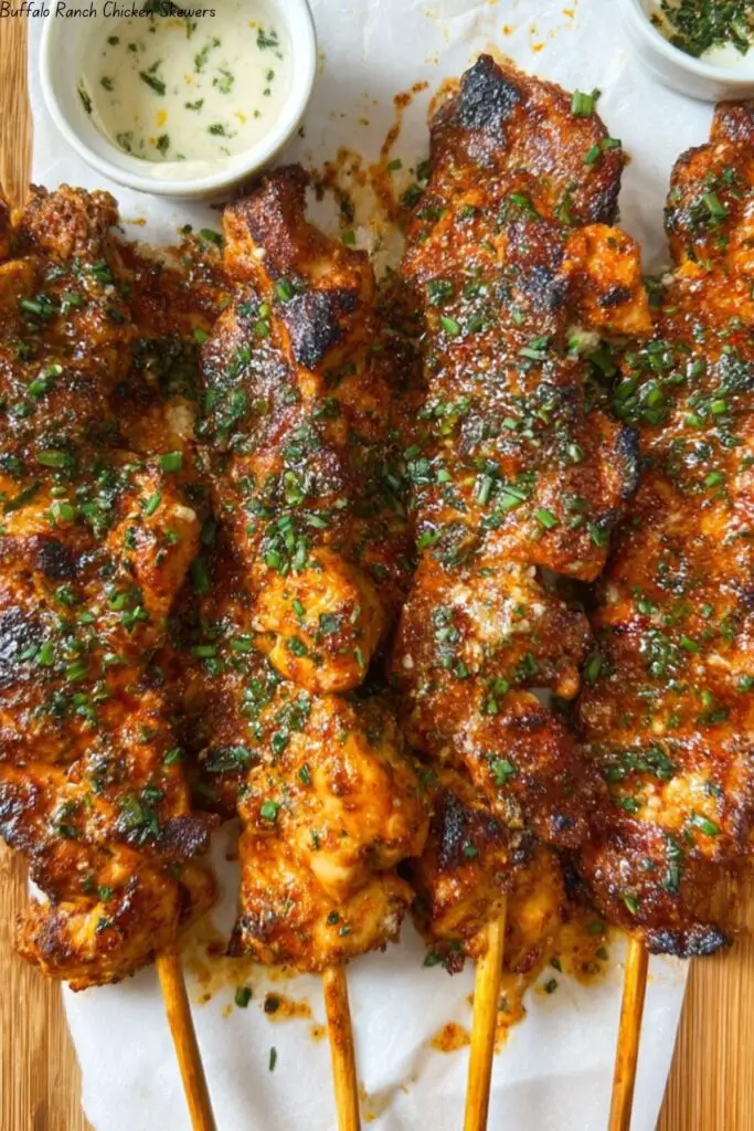 Buffalo Ranch Chicken Skewers