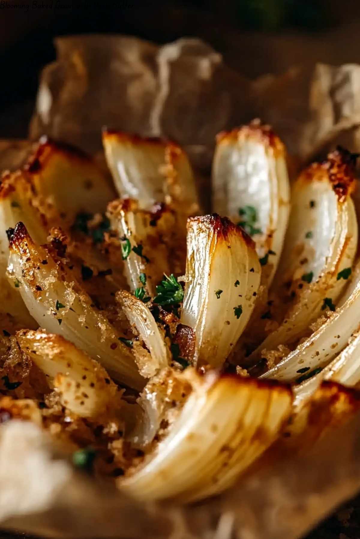 Blooming Baked Onion with Herb Butter