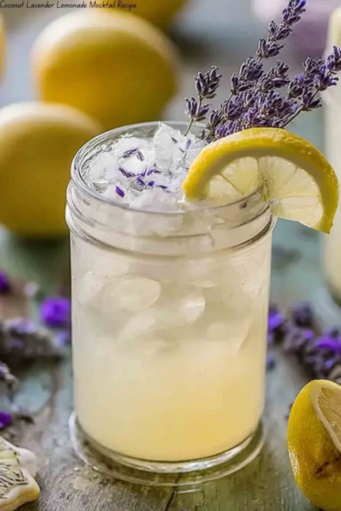 Coconut Lavender Lemonade Mocktail Recipe
