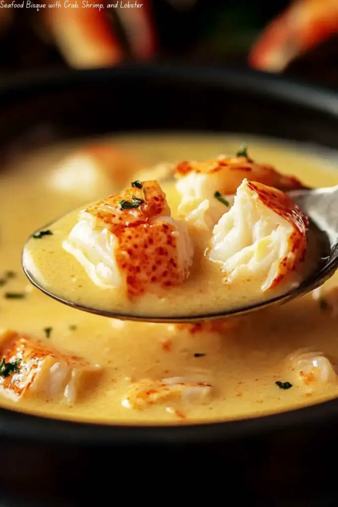 Seafood Bisque with Crab, Shrimp, and Lobster