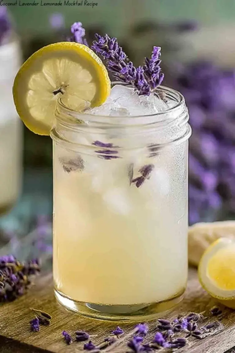 Coconut Lavender Lemonade Mocktail Recipe