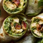 Pesto Chicken and Avocado Bacon Salad Wraps