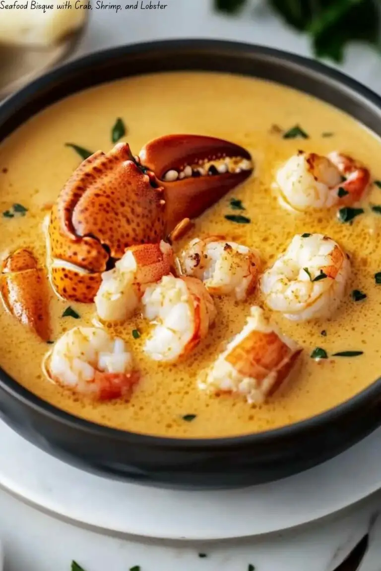 Seafood Bisque with Crab, Shrimp, and Lobster