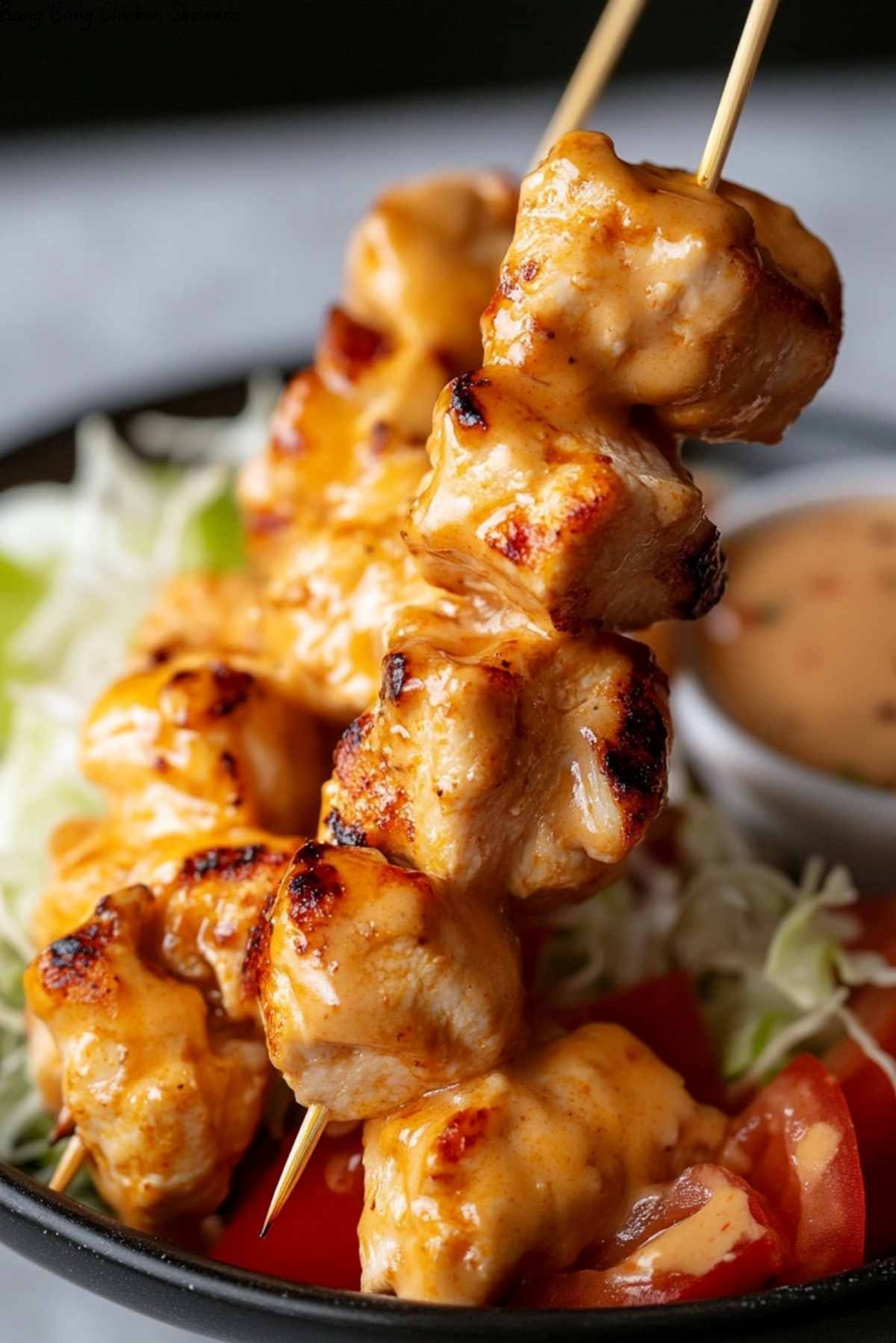 Bang Bang Chicken Skewers