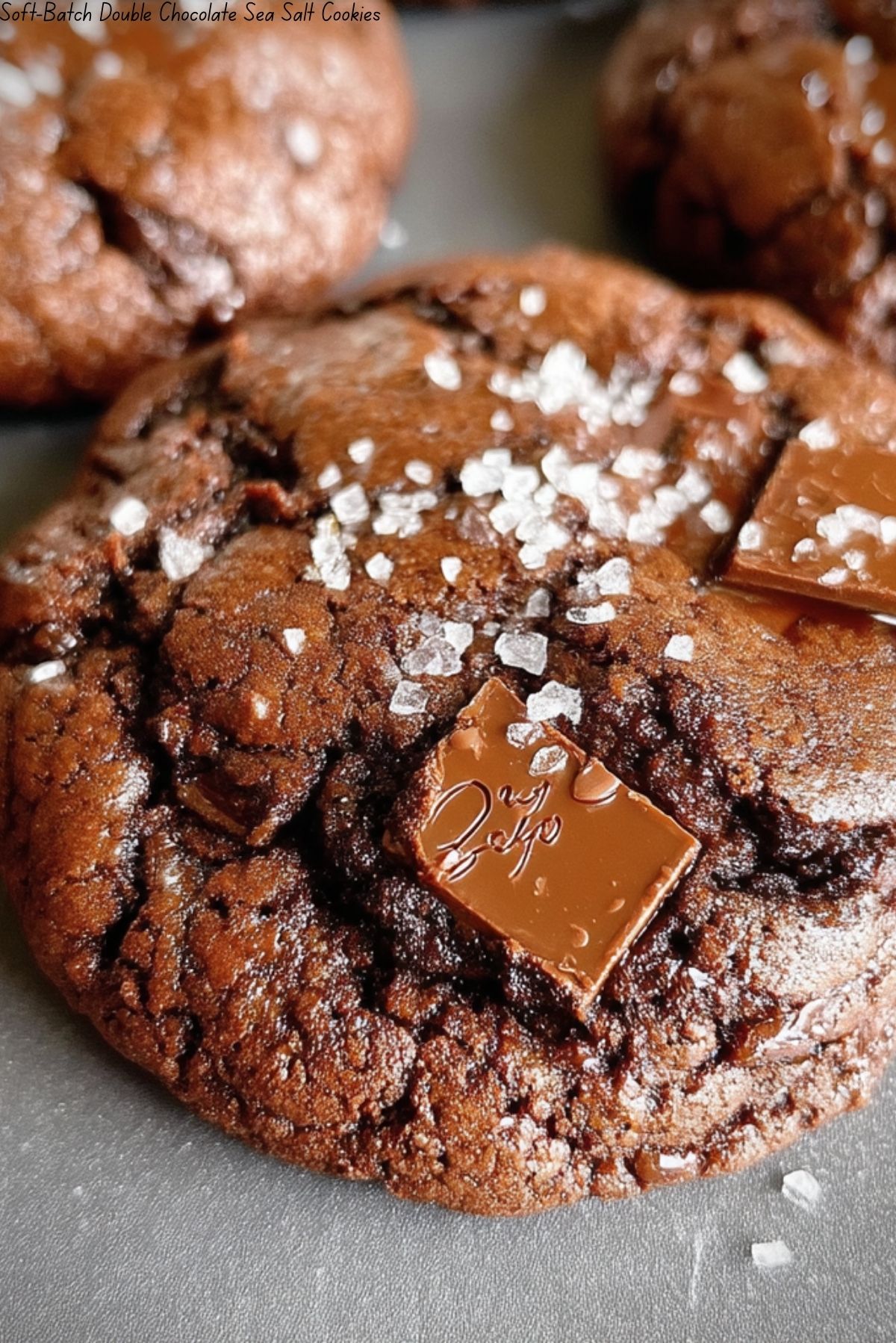 Soft-Batch Double Chocolate Sea Salt Cookies