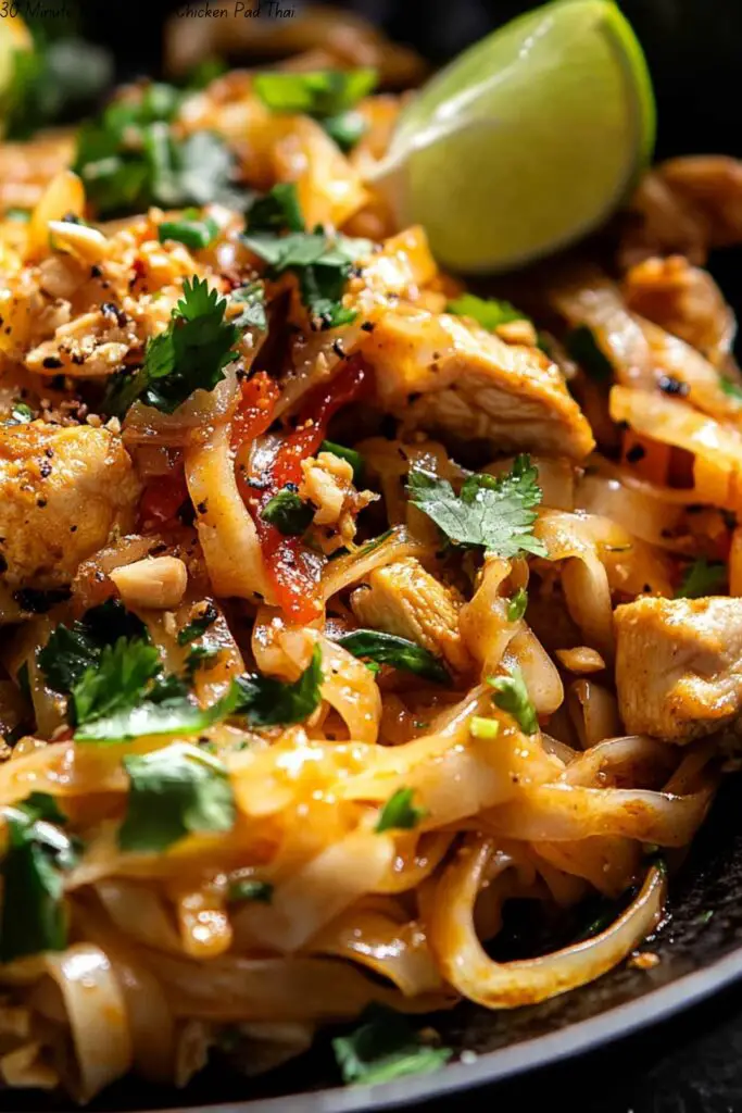 30 Minute Garlic Butter Chicken Pad Thai