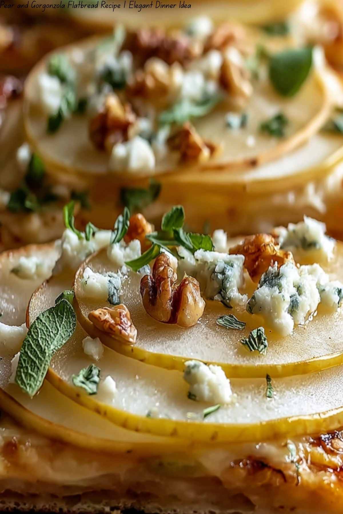 Pear and Gorgonzola Flatbread Recipe | Elegant Dinner Idea