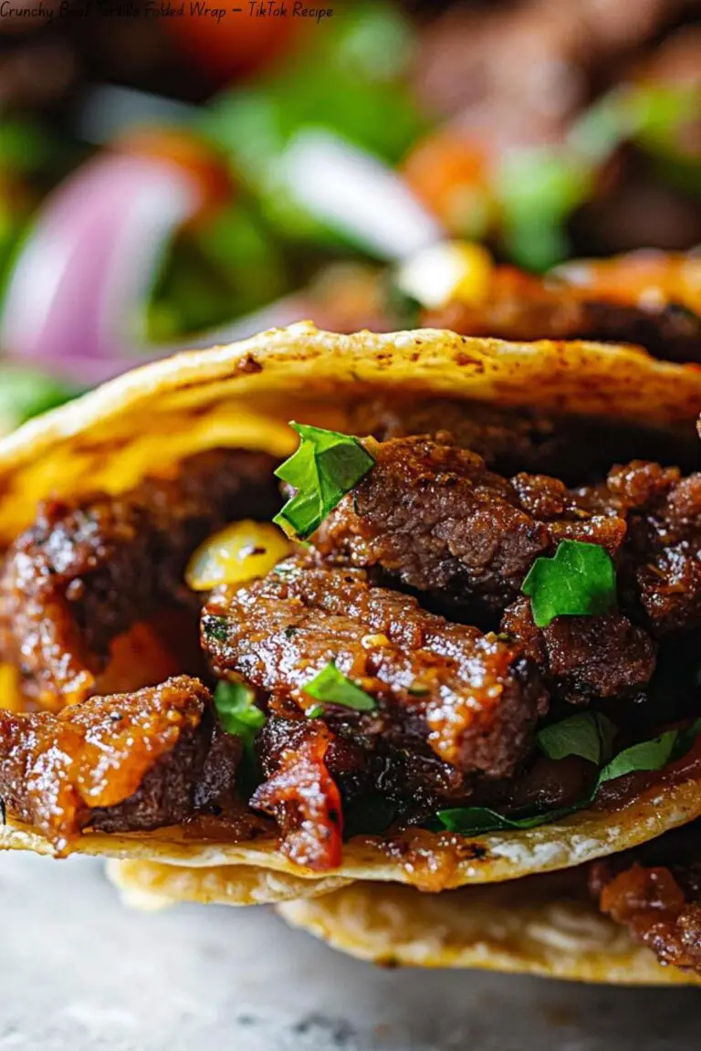 Crunchy Beef Tortilla Folded Wrap – TikTok Recipe