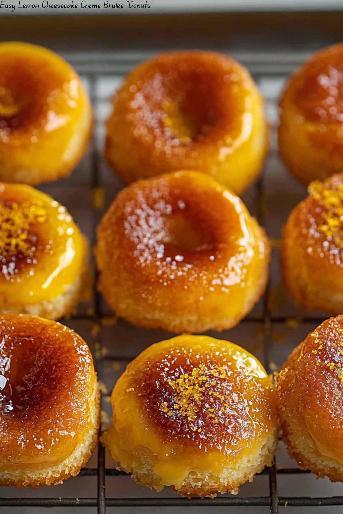 Easy Lemon Cheesecake Crème Brulée "Donuts"