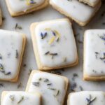 Iced Lemon Lavender Shortbread Cookies
