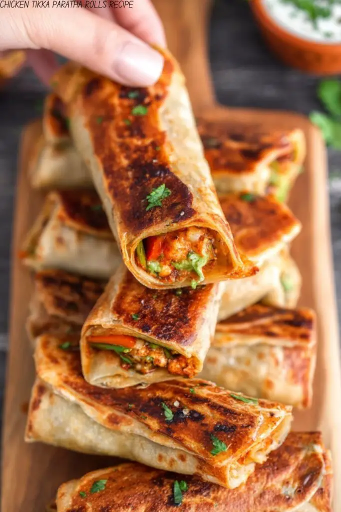 CHICKEN TIKKA PARATHA ROLLS RECIPE