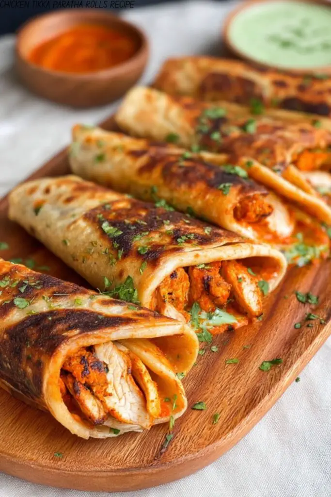 CHICKEN TIKKA PARATHA ROLLS RECIPE