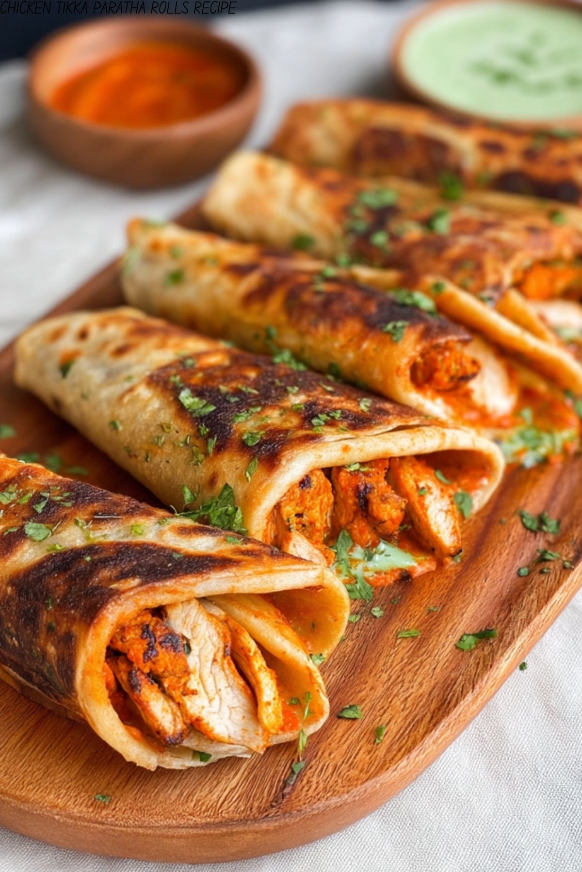 CHICKEN TIKKA PARATHA ROLLS RECIPE