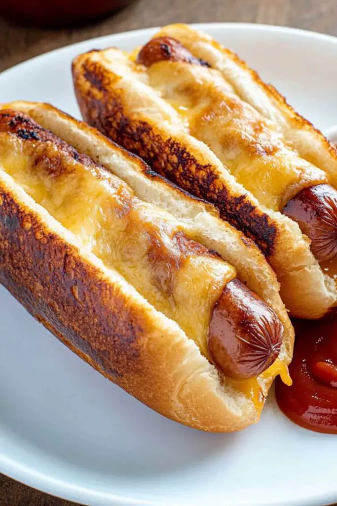 Air Fryer Grilled Cheese Hot Dogs