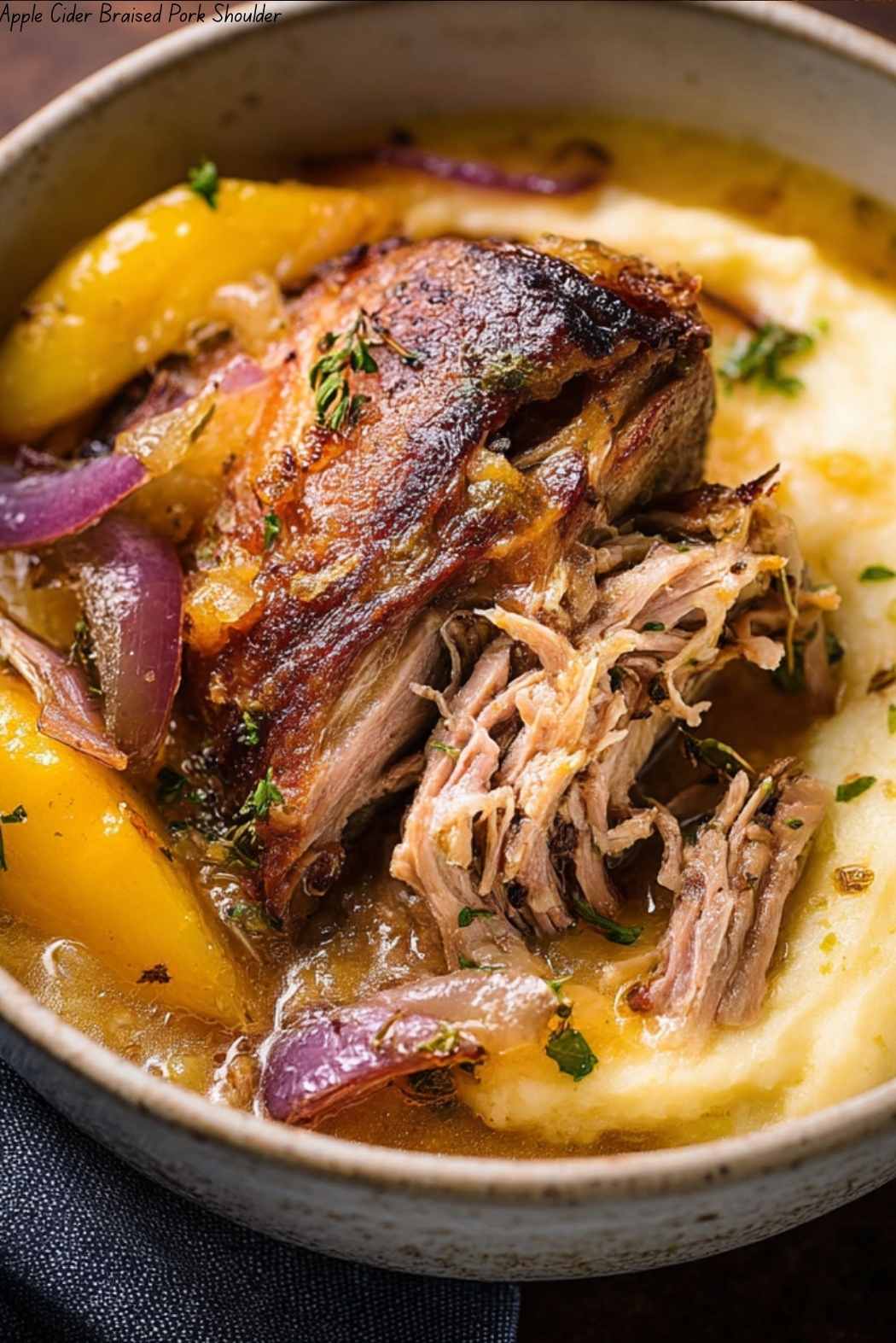 Apple Cider Braised Pork Shoulder