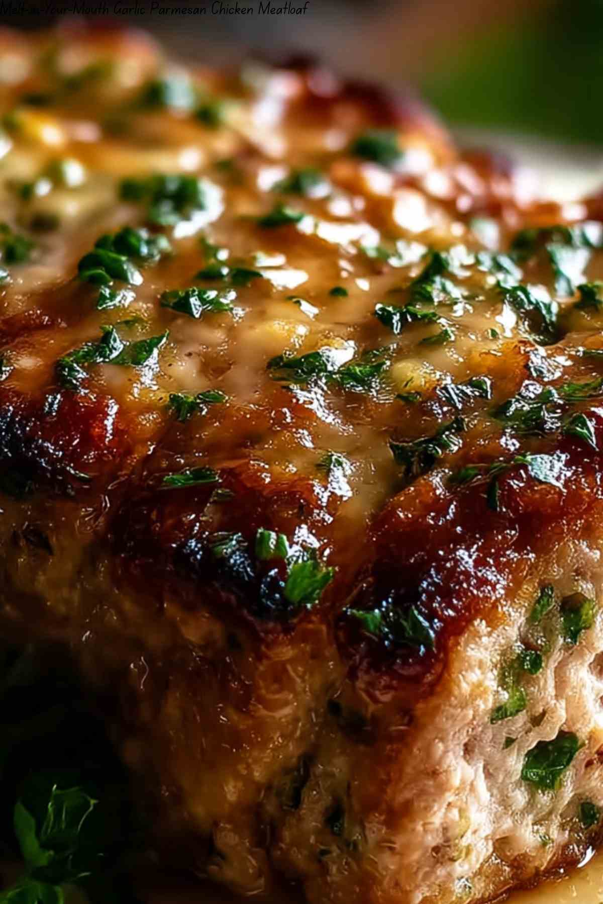 Melt-in-Your-Mouth Garlic Parmesan Chicken Meatloaf