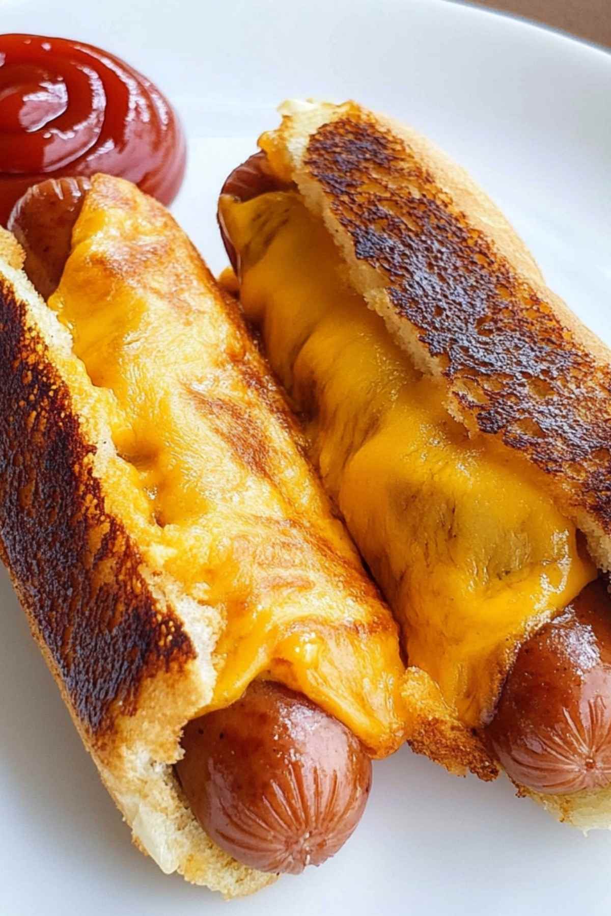 Air Fryer Grilled Cheese Hot Dogs