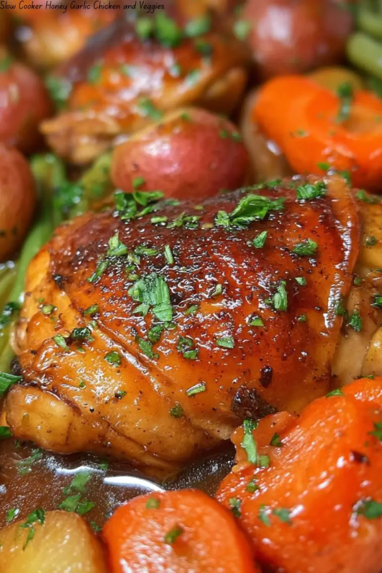 Slow Cooker Honey Garlic Chicken and Veggies