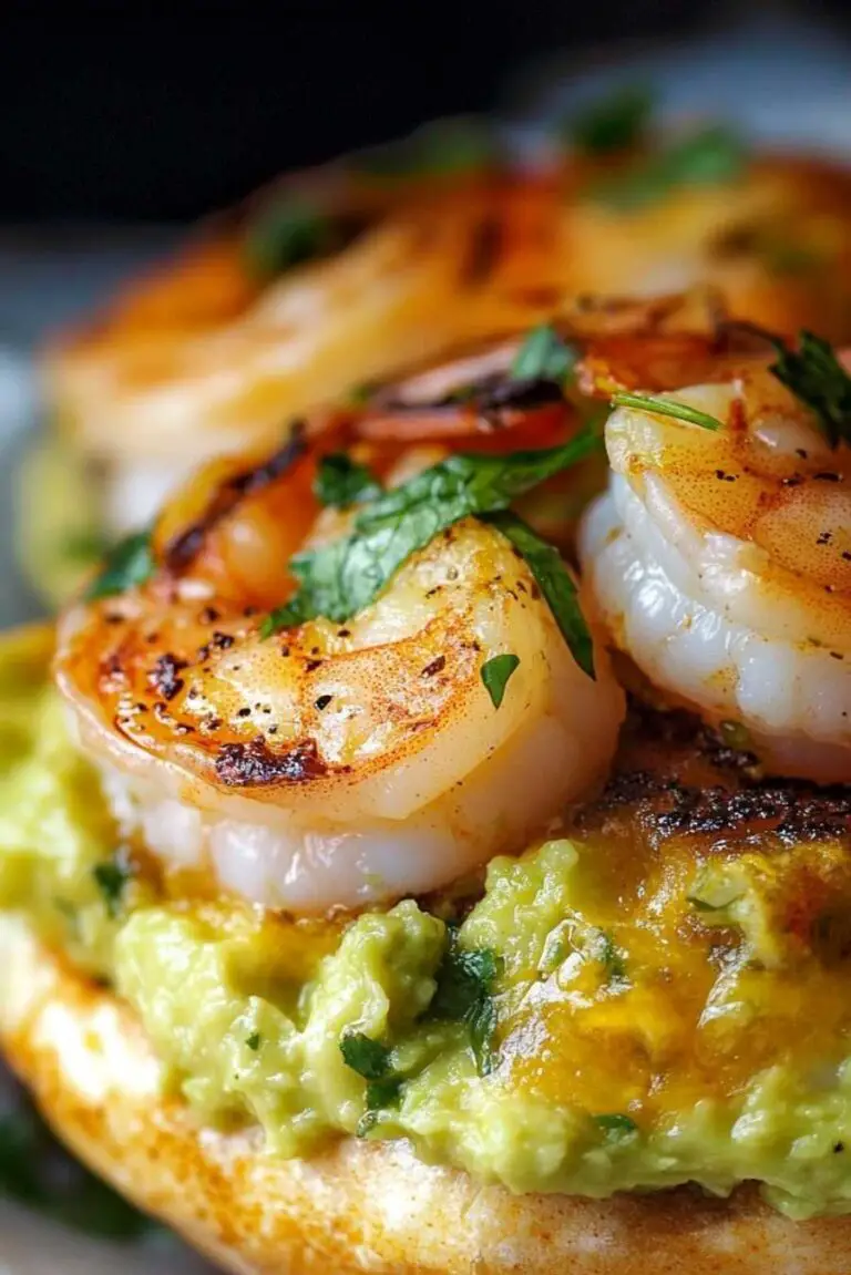 Shrimp Burgers with Cilantro and Guacamole