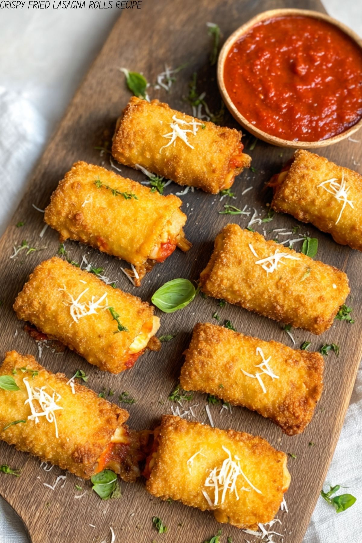 CRISPY FRIED LASAGNA ROLLS RECIPE