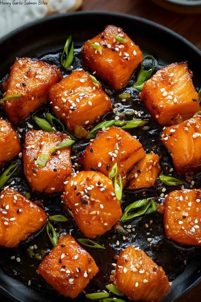 Honey Garlic Salmon Bites