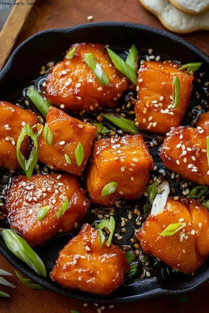 Honey Garlic Salmon Bites